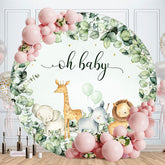 Aperturee - Safari Leaf Balloons Green Baby Shower Backdrop